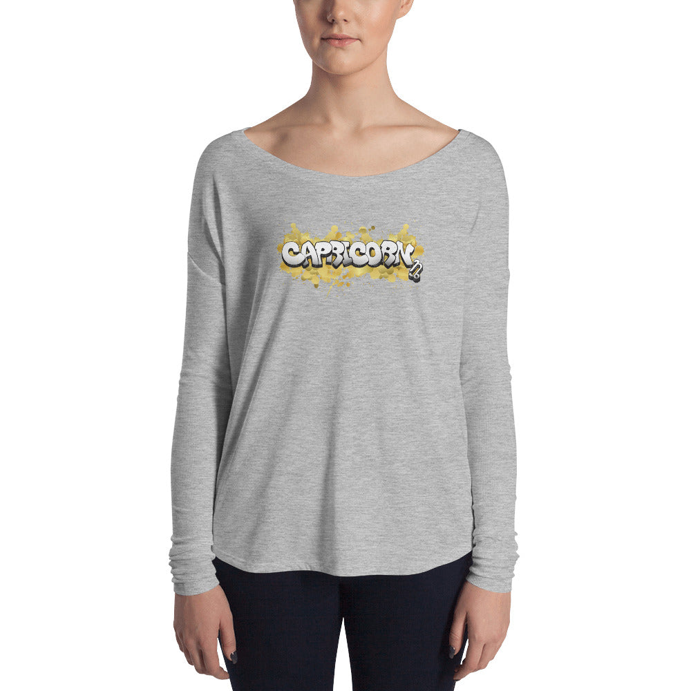 Capricorn Women's Flowy Astrology Long Sleeve Tee