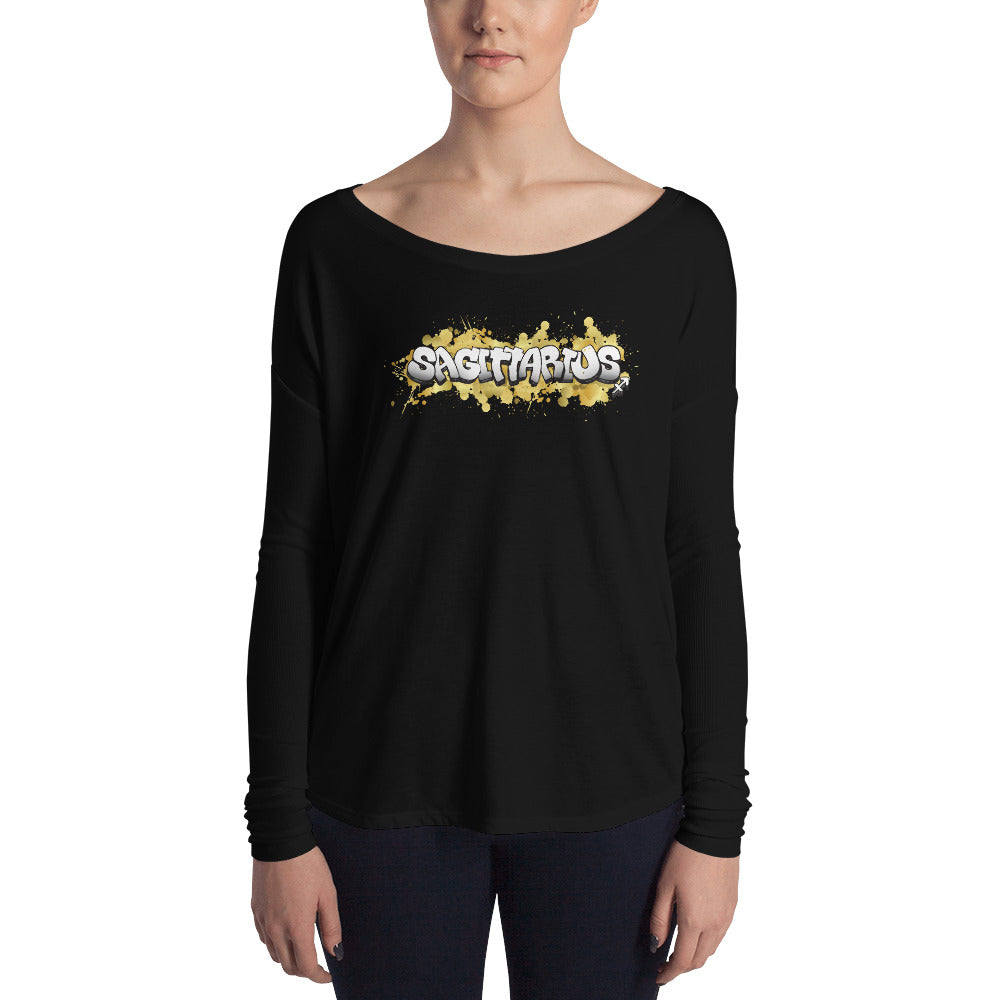 Sagittarius Women's Flowy Astrology Long Sleeve Tee