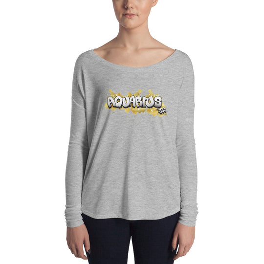 Aquarius Women's Flowy Astrology Long Sleeve Tee