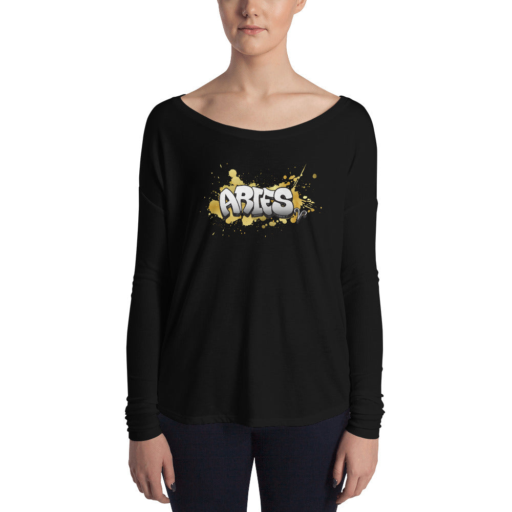 Aries Women's Flowy Astrology Long Sleeve Tee