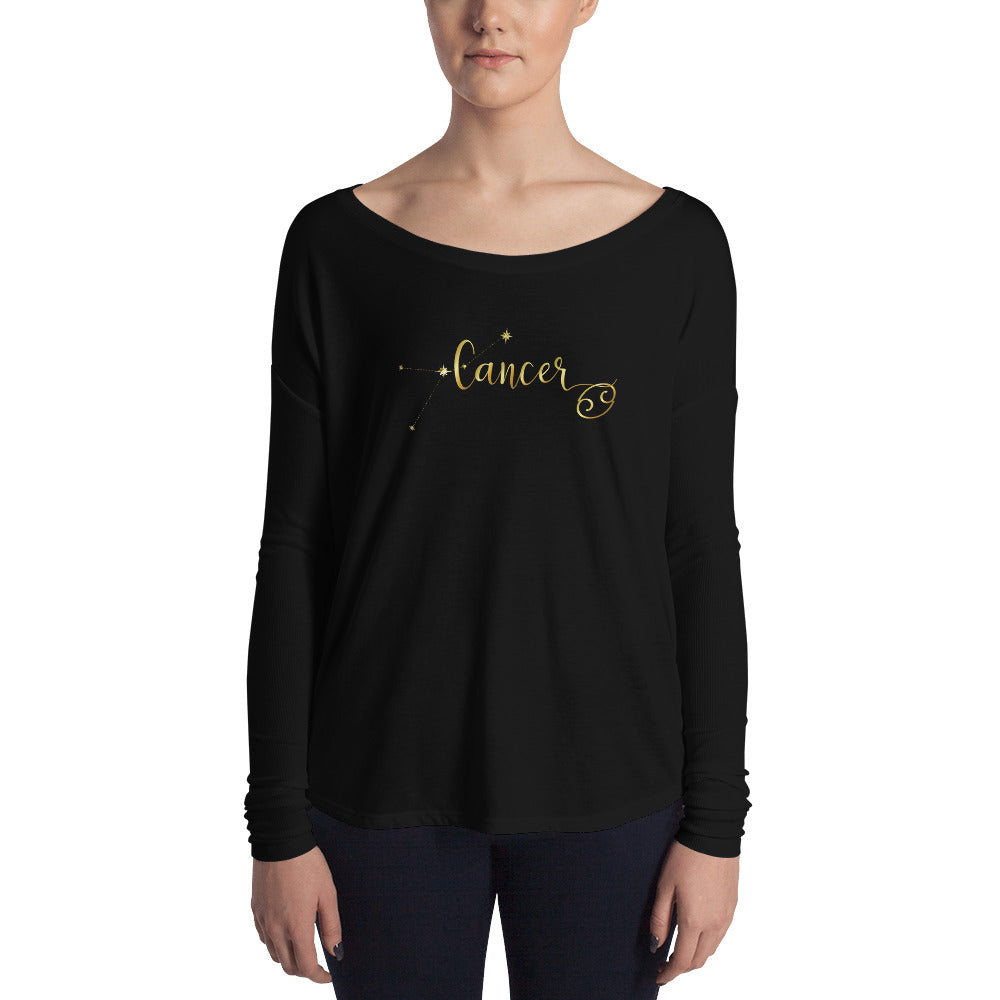 Cancer Women's Flowy Astrology Long Sleeve Tee