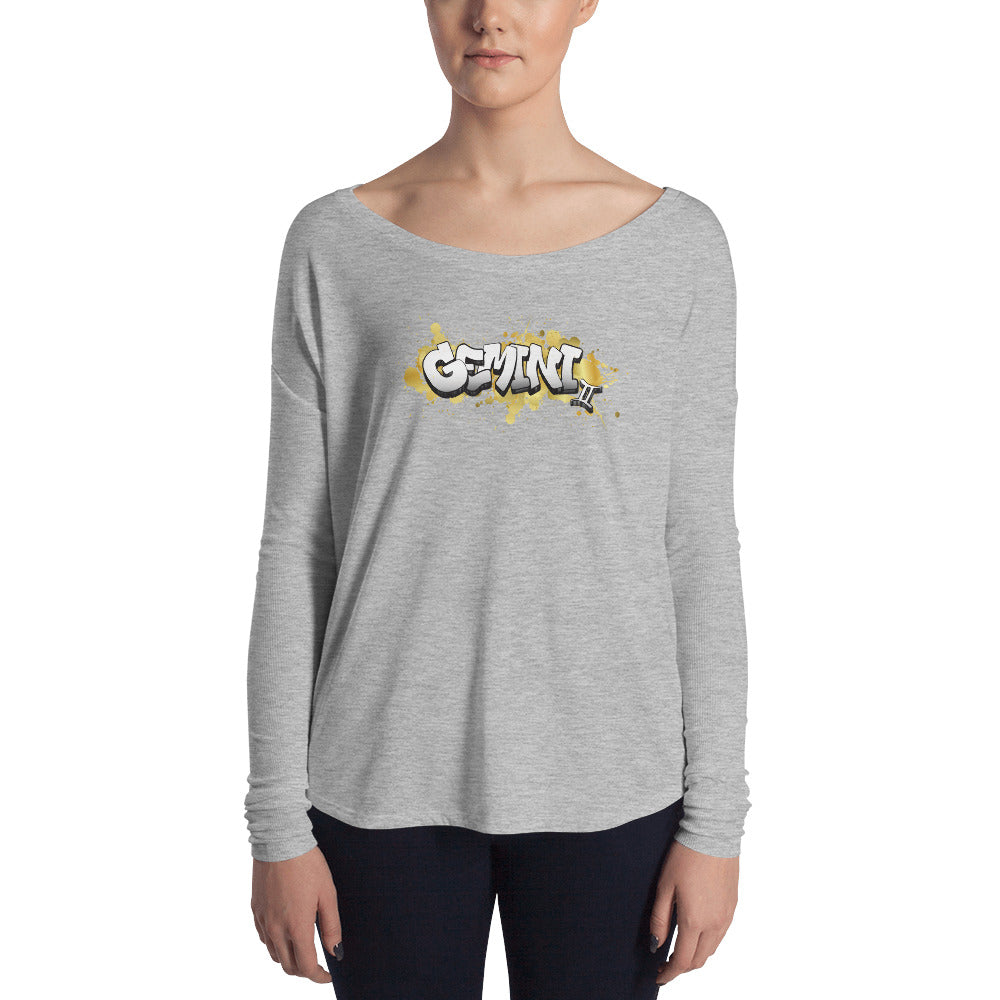 Gemini Women's Flowy Astrology Long Sleeve Tee