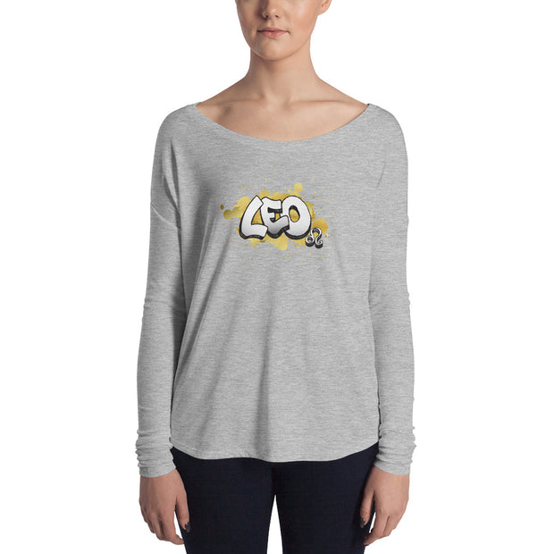 Leo Women's Flowy Astrology Long Sleeve Tee