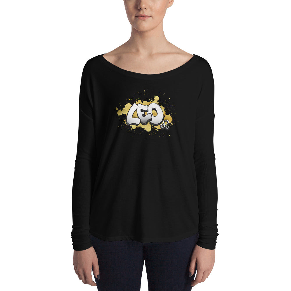 Leo Women's Flowy Astrology Long Sleeve Tee