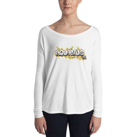Aquarius Women's Flowy Astrology Long Sleeve Tee