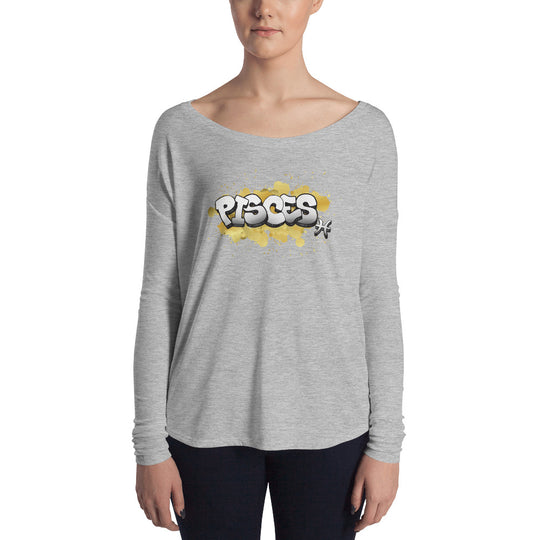 Pisces Women's Flowy Astrology Long Sleeve Tee