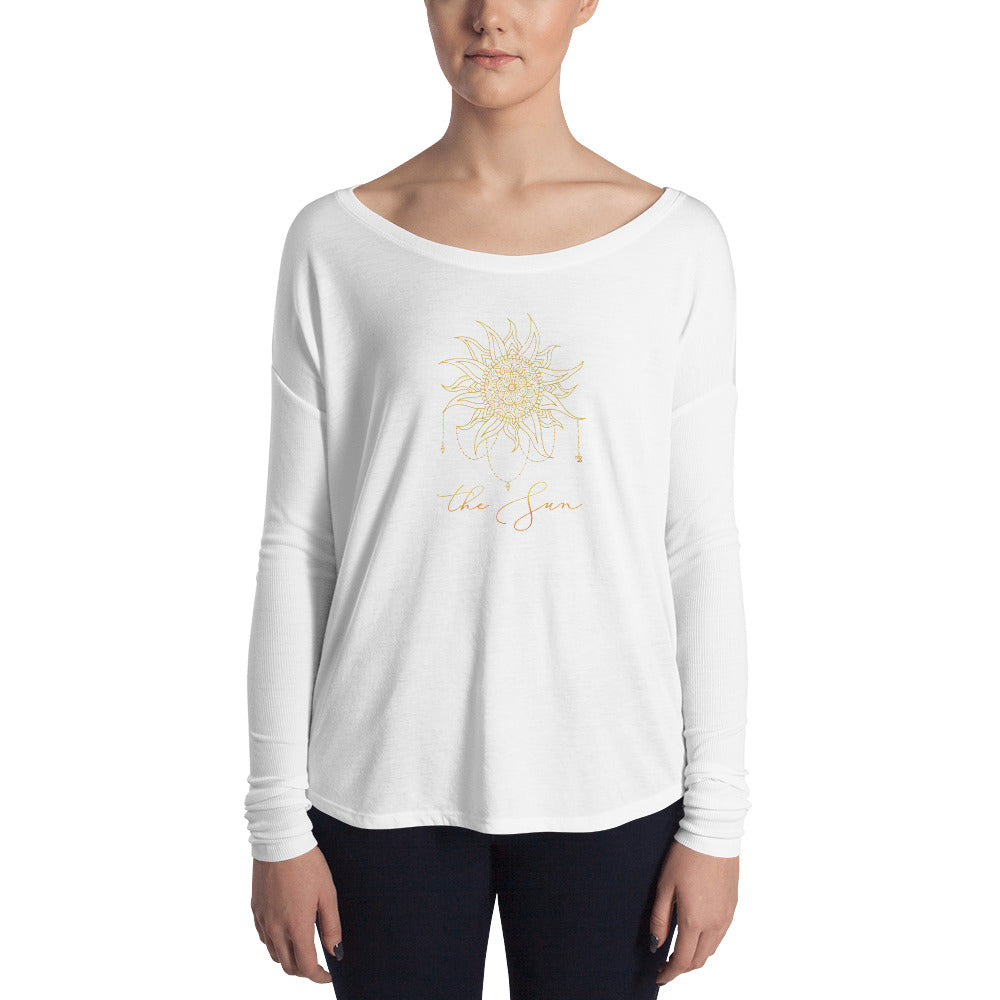 The Sun Flowy Astrology Long Sleeve Tee