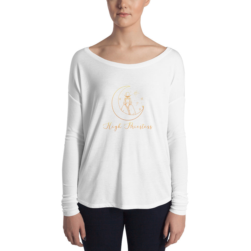 High Priestess Flowy Tarot Long Sleeve Tee